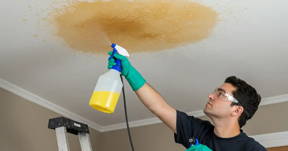 How to Get Rid of Brown Water Stains on Ceiling 5 Bleach Solution